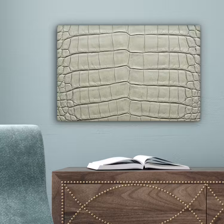 Krokodillenleer - Schubben - Groen canvas 2cm klein -sfeer4