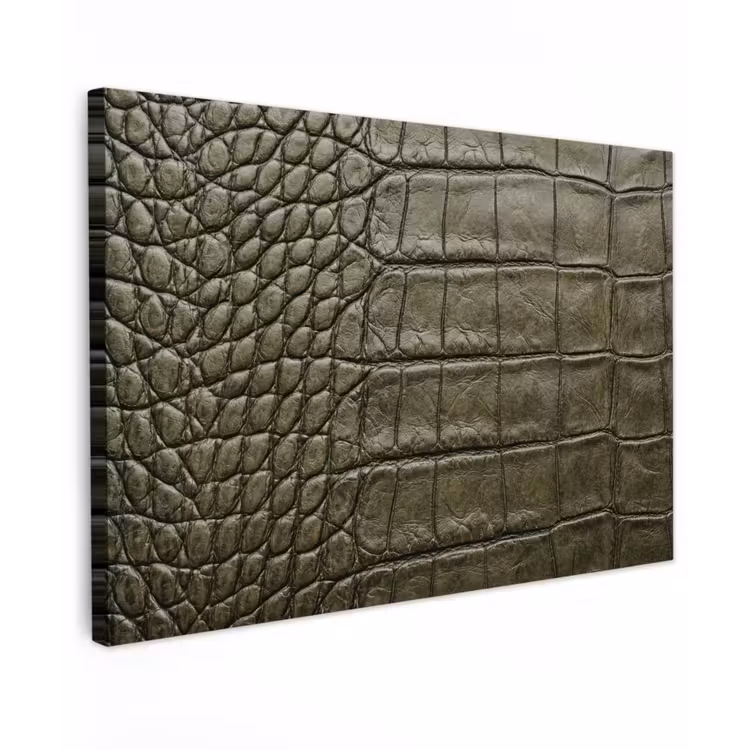 Krokodillenleer - Structuur - Groen canvas 2cm klein -z3d