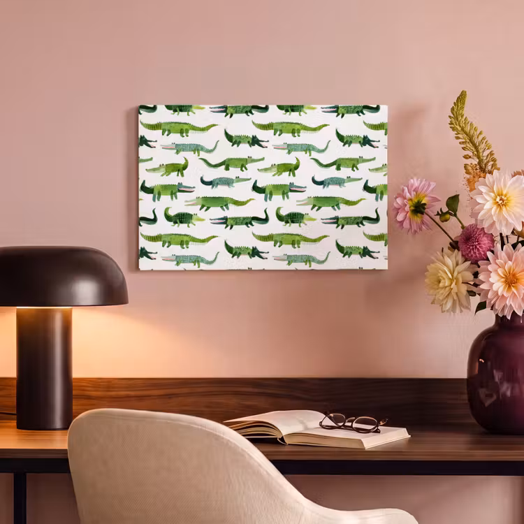 krokodillen - Speels - Groen canvas 2cm klein 34 -sfeer4
