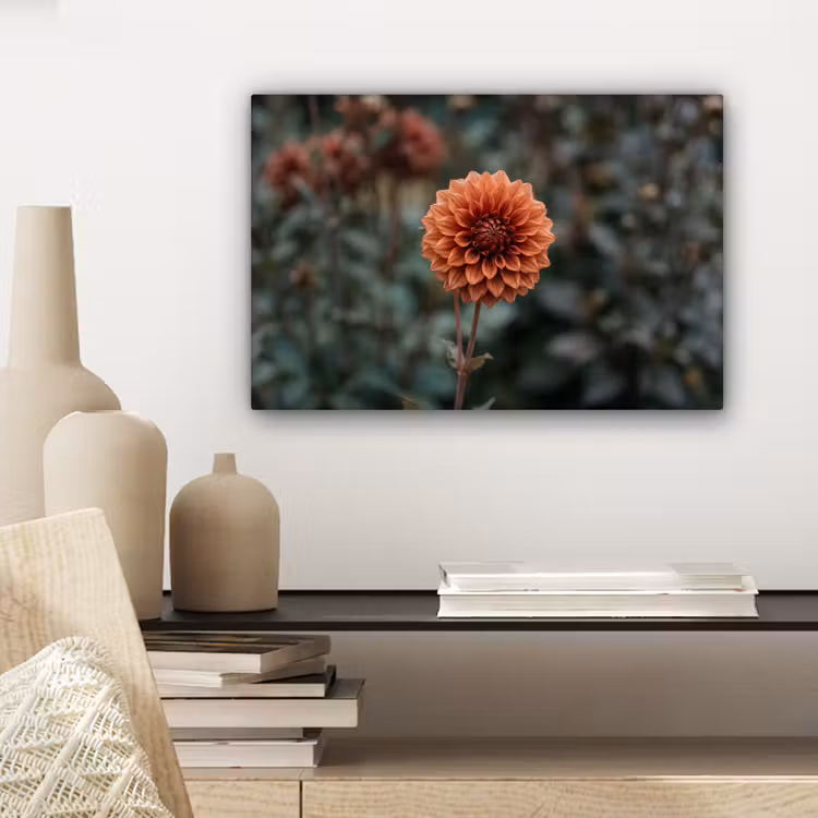 Dahlia - Bloem - Natuur - Sfeervol canvas 2cm klein -sfeer6