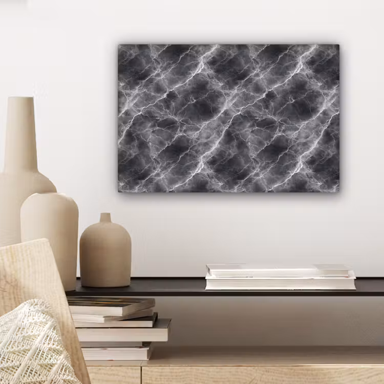 Donkergrijs - Bliksem - Marmer canvas 2cm klein 34 -sfeer6