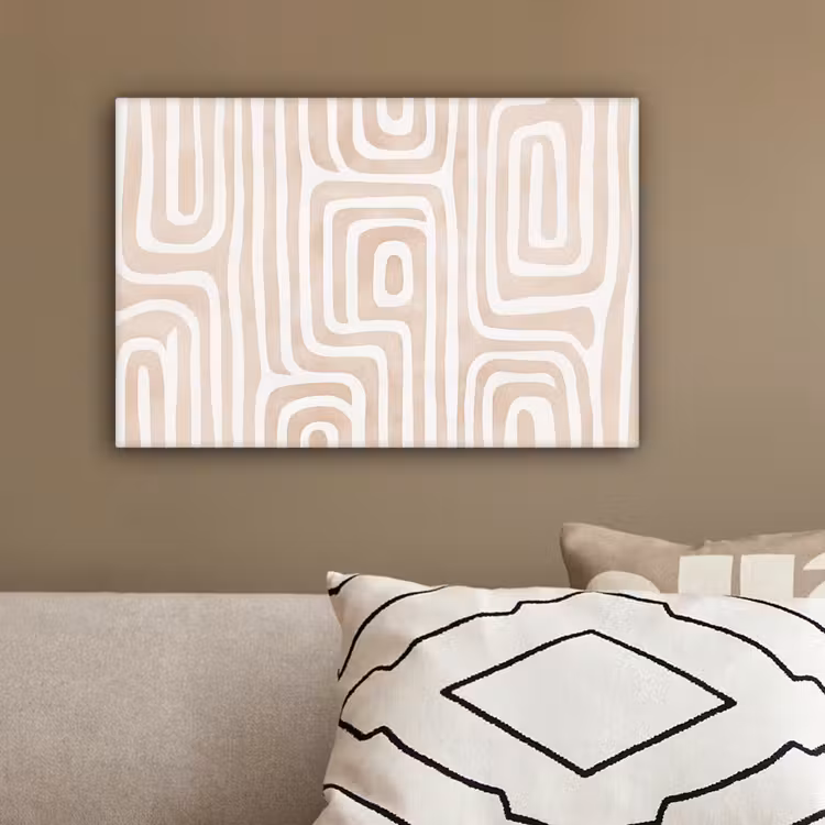 Decoratief - Labyrint - Beige canvas 2cm klein -sfeer3