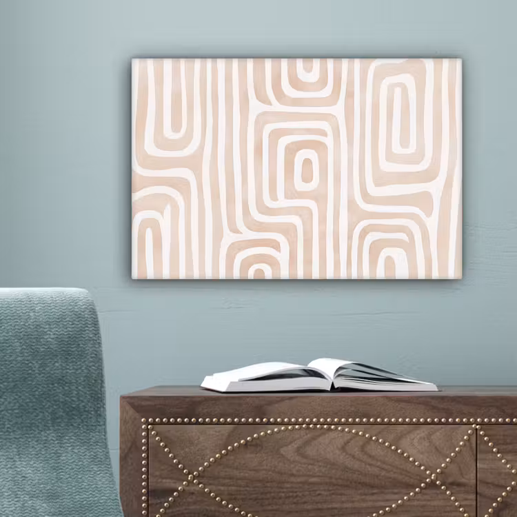 Decoratief - Labyrint - Beige canvas 2cm klein -sfeer4