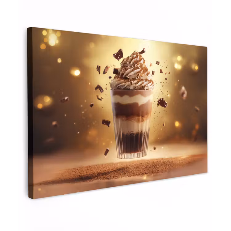 Dessert - Chocolade - Zoet - Eten canvas 2cm klein -z3d