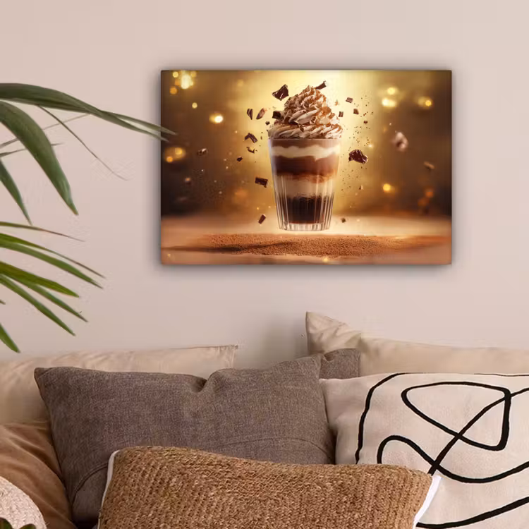 Dessert - Chocolade - Zoet - Eten canvas 2cm klein -sfeer1