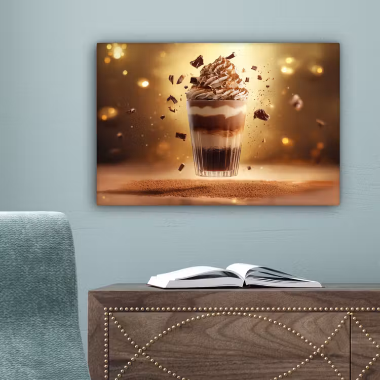 Dessert - Chocolade - Zoet - Eten canvas 2cm klein -sfeer4