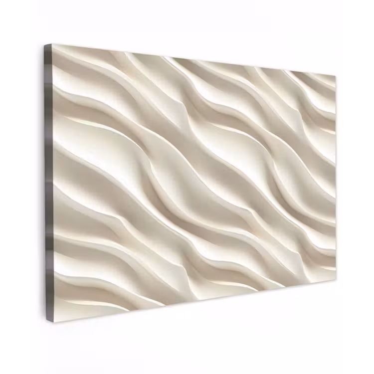 Diagonaal - Golven - Crème canvas 2cm klein 34 -z3d