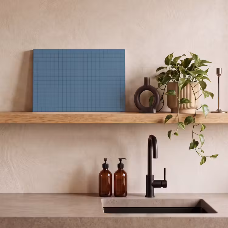 Ruiten - Geometrisch - Blauw canvas 2cm klein 34 -sfeer3
