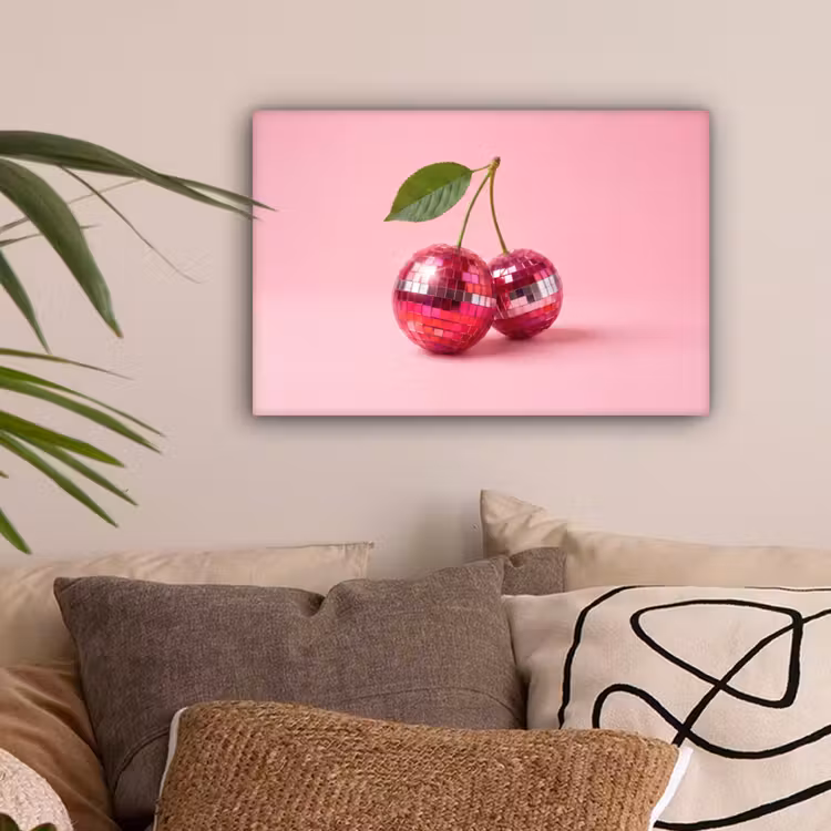 Disco - Kersen - Roze canvas 2cm klein -sfeer1
