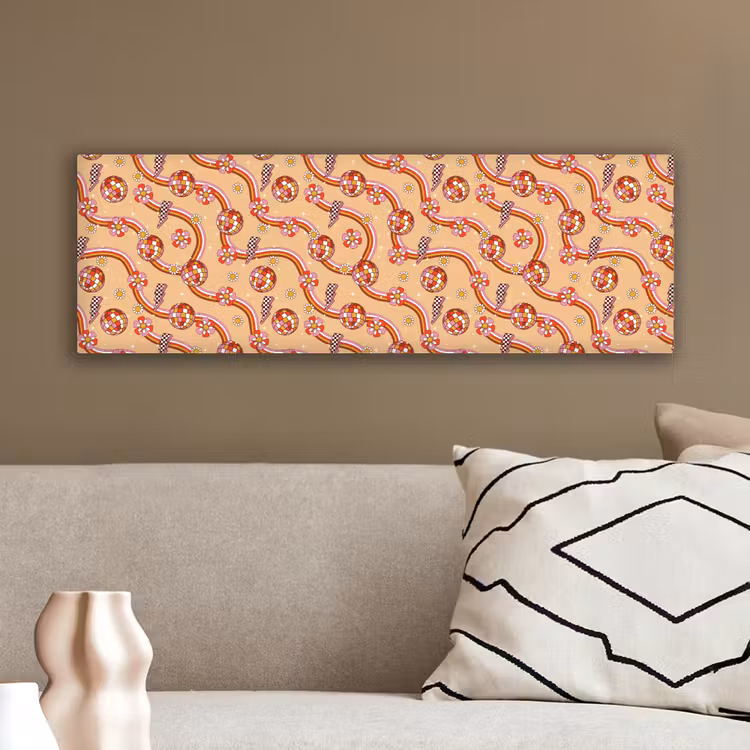 Disco - Patroon - Lijnen canvas 2cm klein 828 -sfeer3