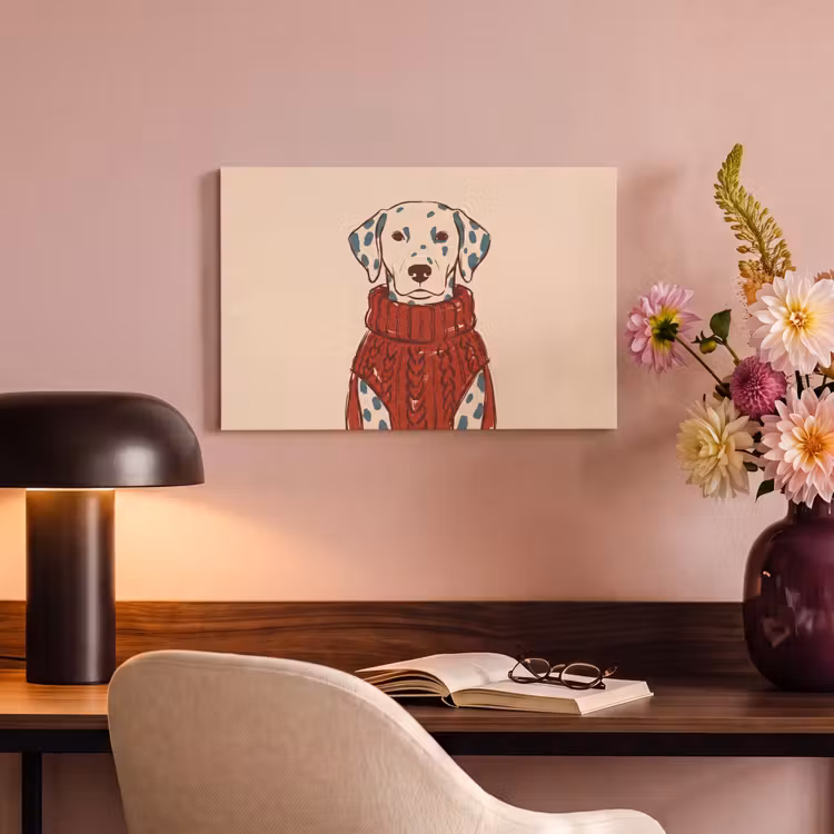 Hond - Trui - Winter - Dieren - Rood canvas 2cm klein -sfeer4