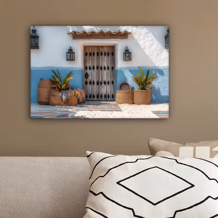 Deur - Manden - Planten canvas 2cm klein -sfeer3