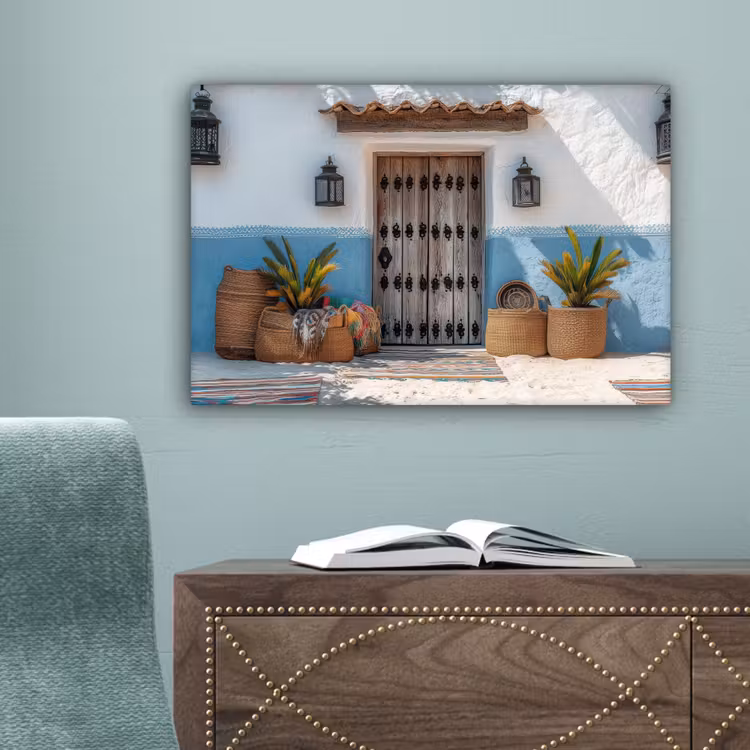 Deur - Manden - Planten canvas 2cm klein -sfeer4