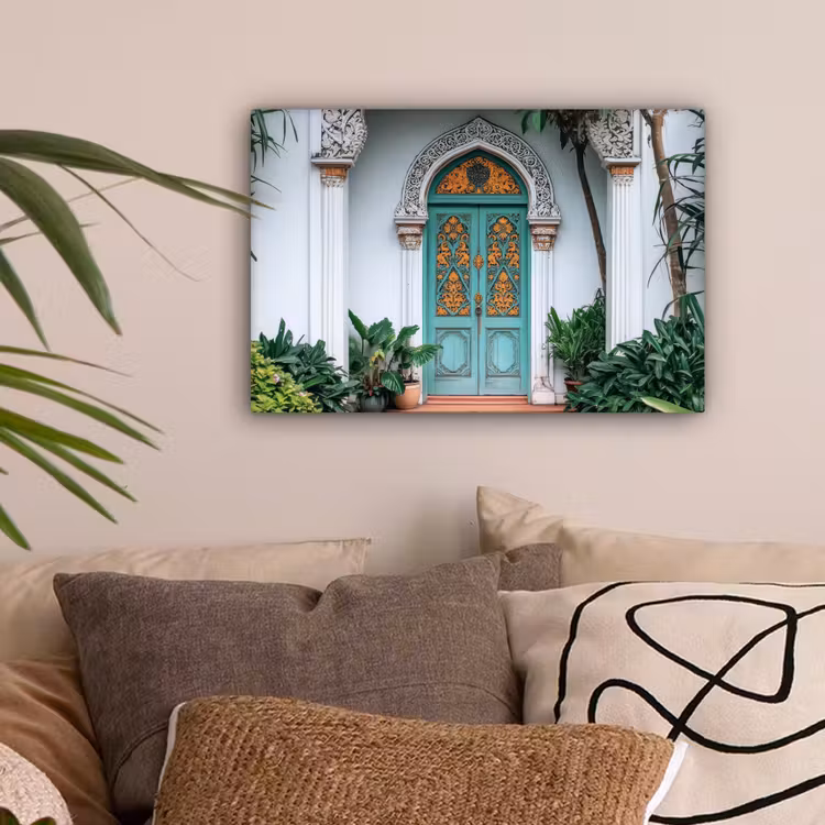 Deur - Patronen - Planten canvas 2cm klein -sfeer1