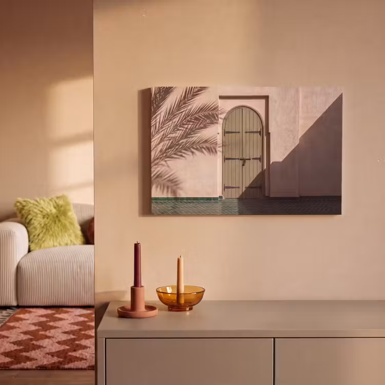 Deur - Hout - Architectuur - Groen - Rustiek canvas 2cm klein -sfeer1