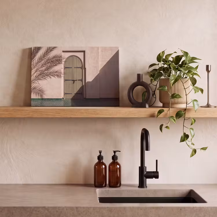 Deur - Hout - Architectuur - Groen - Rustiek canvas 2cm klein -sfeer3