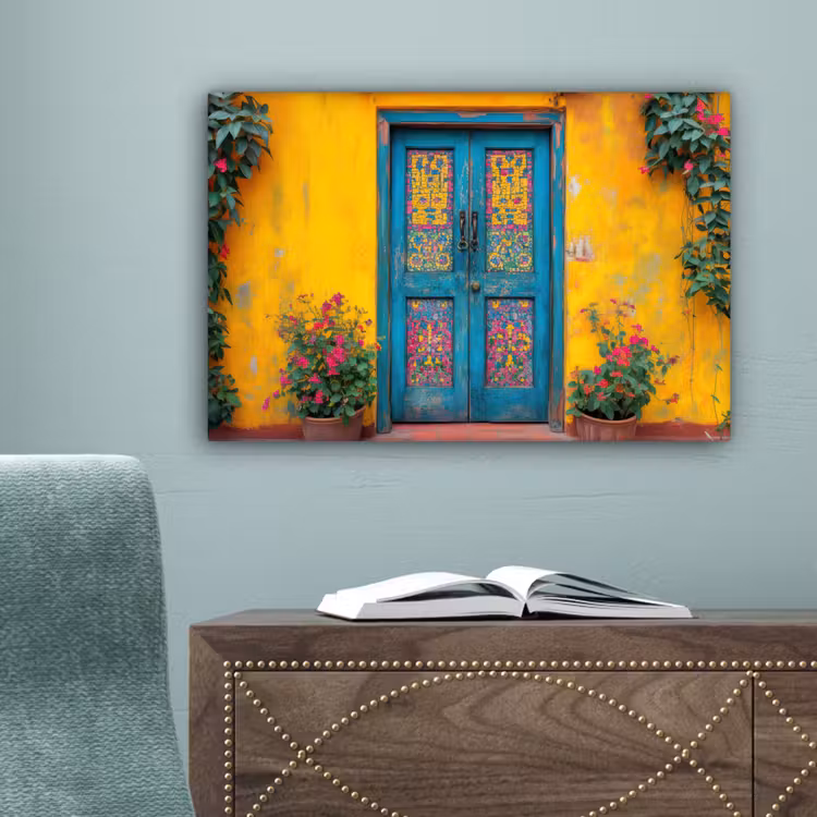 Deuren - Kleurrijk - Planten canvas 2cm klein -sfeer4