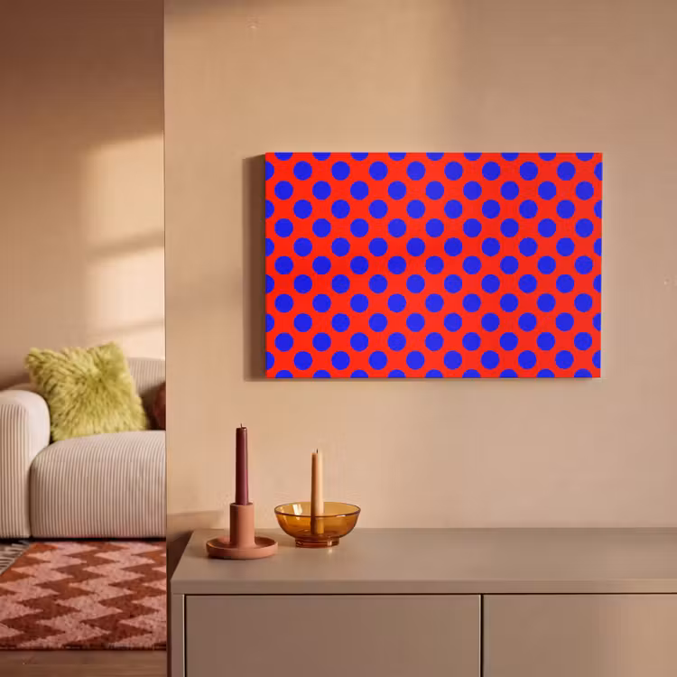 Dots - Klassiek - Rood canvas 2cm klein 34 -sfeer1