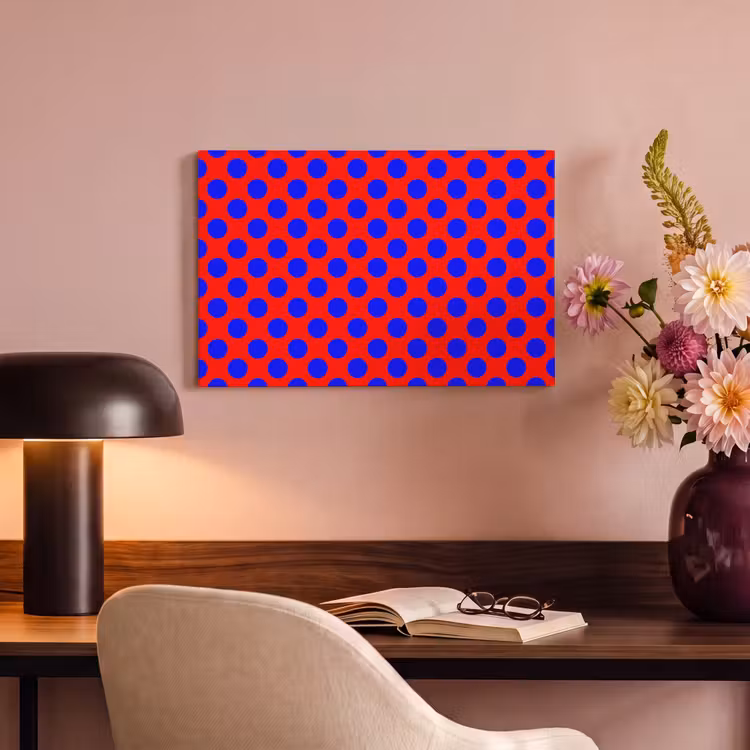 Dots - Klassiek - Rood canvas 2cm klein 34 -sfeer4
