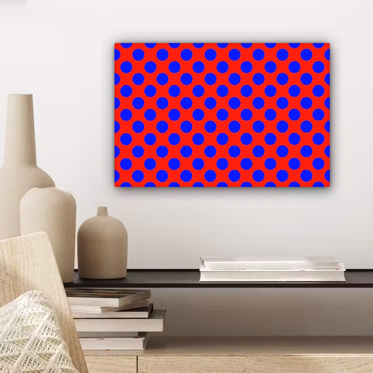 Dots - Klassiek - Rood canvas 2cm klein 34 -sfeer6
