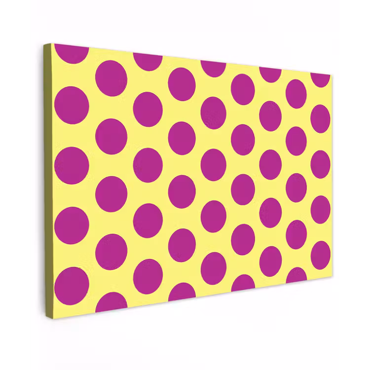 Dots - Klassiek - Geel canvas 2cm klein 34 -z3d