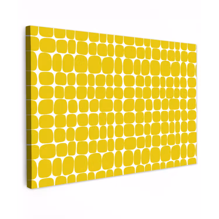 Stippen - Modern - Geel canvas 2cm klein 34 -z3d