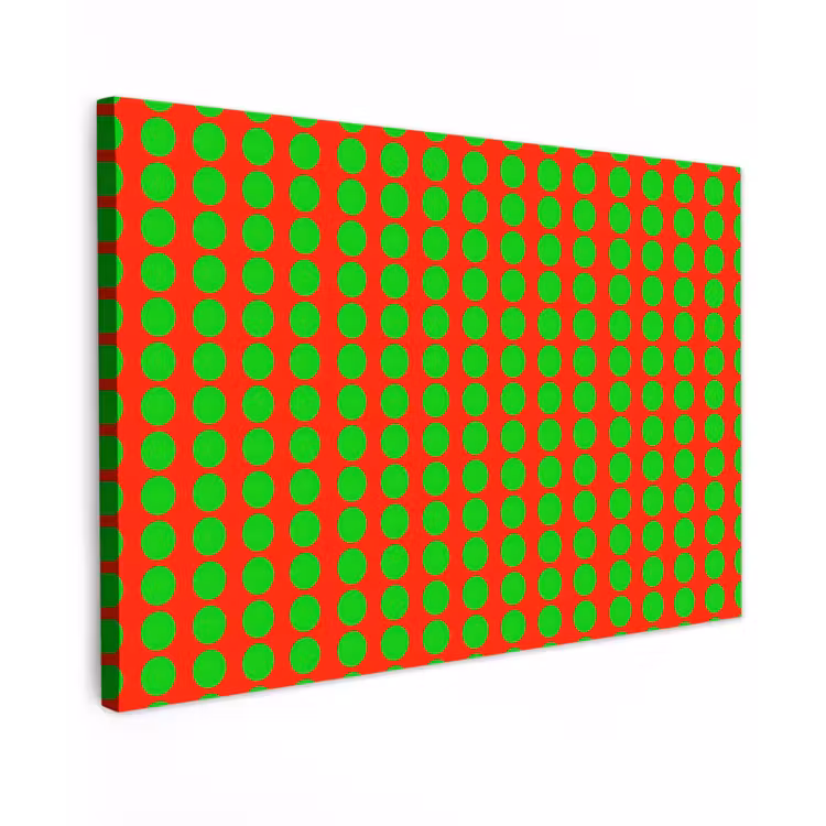 Stippen - Patroon - Groen canvas 2cm klein 34 -z3d