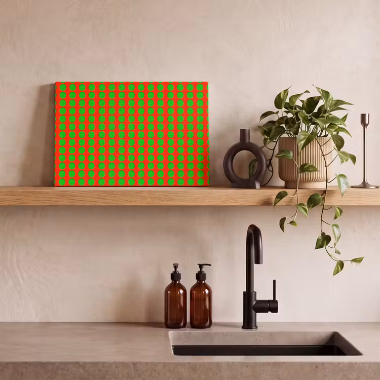Stippen - Patroon - Groen canvas 2cm klein 34 -sfeer3