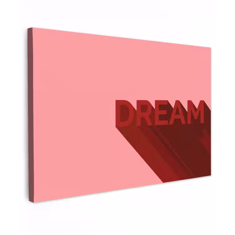 Dream - 3D - Rood - Roze canvas 2cm klein -z3d