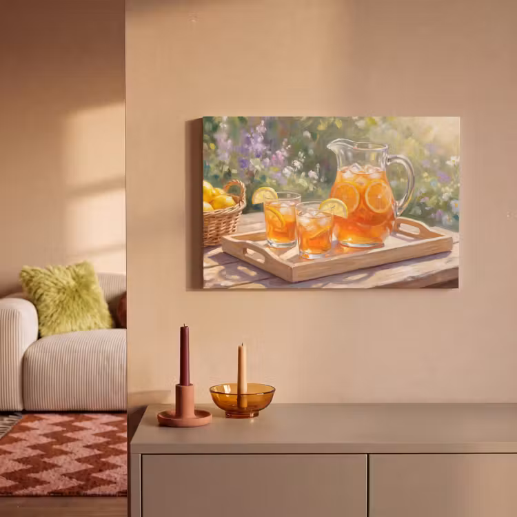 Drank - Citroen - Zomer - Tuin - Geel canvas 2cm klein -sfeer1