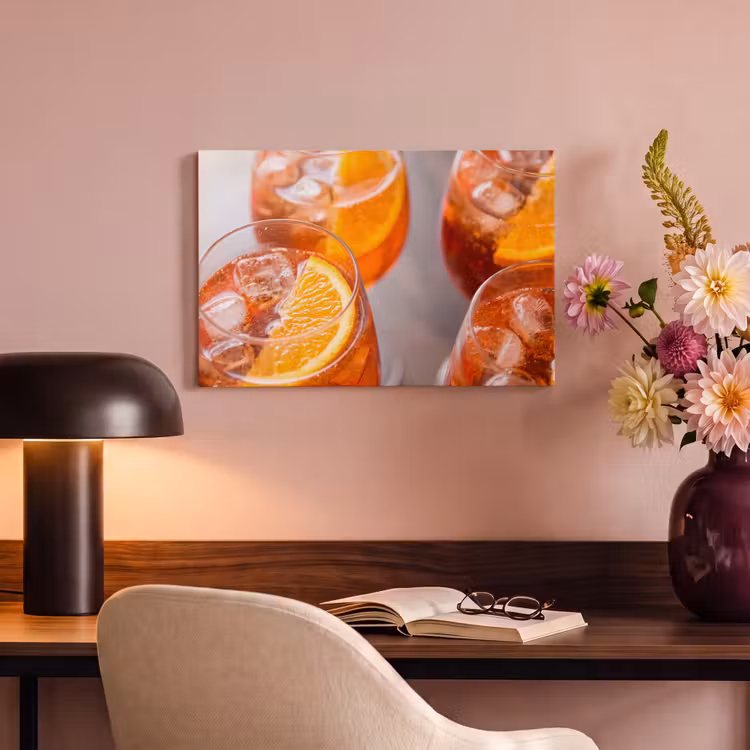 Drank - Sinaasappel - IJs - Zomer - Oranje canvas 2cm klein -sfeer4
