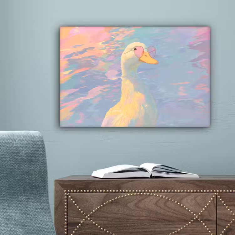 Eend - Zonnebril - Water canvas 2cm klein -sfeer4