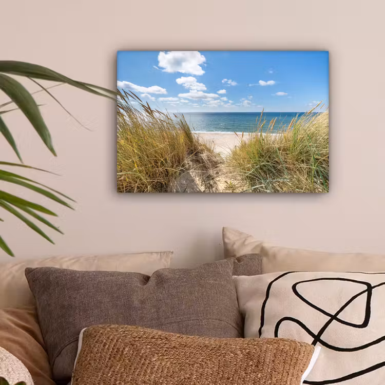 Duin - Gras - Zee - Strand canvas 2cm klein -sfeer1