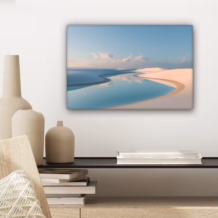 Duinen - Waterplas - Oneindige rust canvas 2cm klein -sfeer6