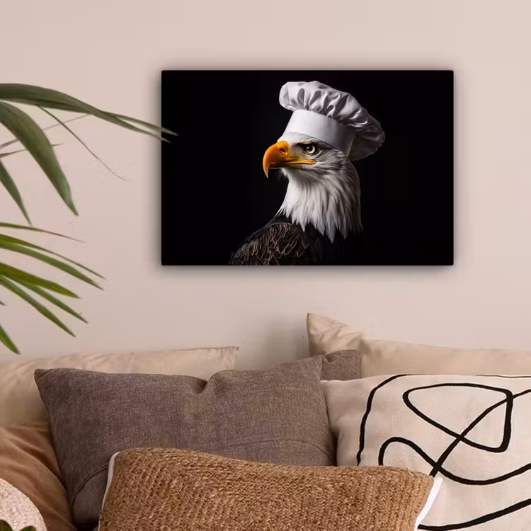 Arend -Amerika - Koksmuts - Vogel - Stoer canvas 2cm klein -sfeer1