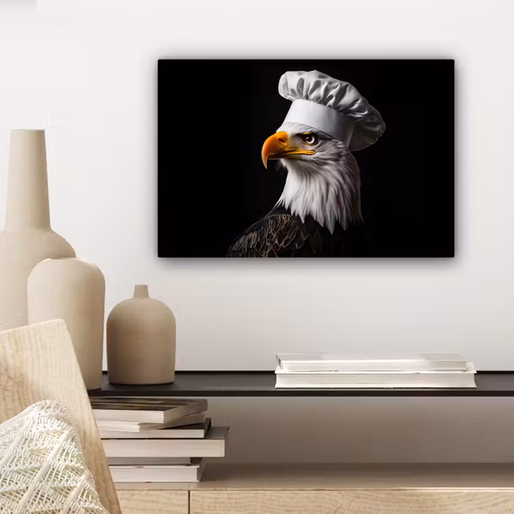 Arend -Amerika - Koksmuts - Vogel - Stoer canvas 2cm klein -sfeer6