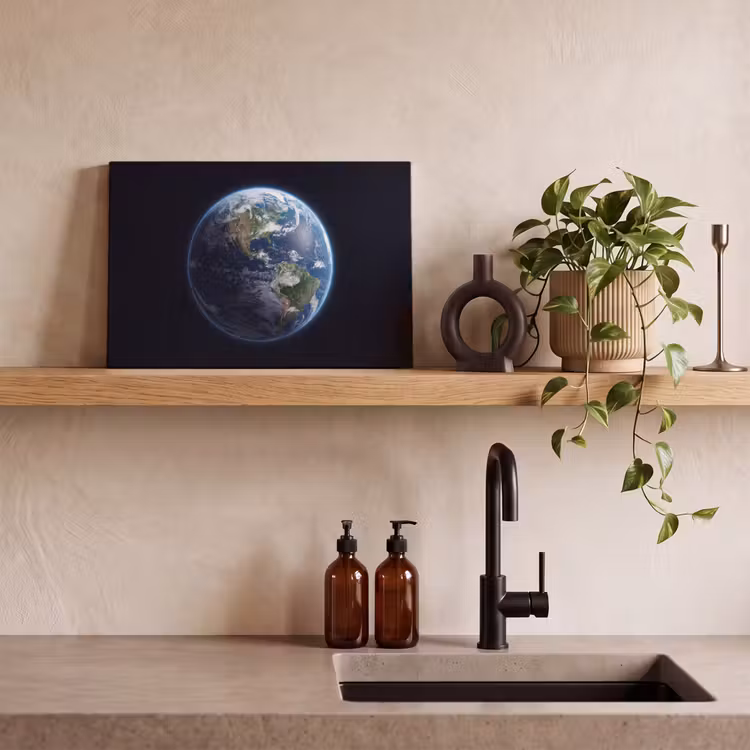 Canvas Print - Earth - Space - Cosmos - Aarde - Ruimte - Kosmos canvas 2cm klein