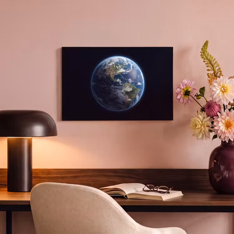 Canvas Print - Earth - Space - Cosmos - Aarde - Ruimte - Kosmos canvas 2cm klein