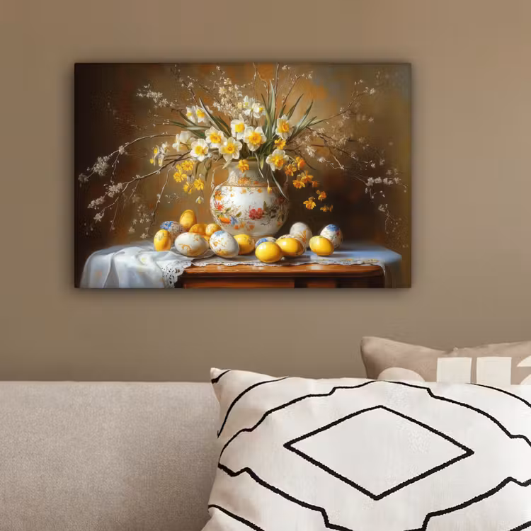 Paaseieren - Stilleven - Vaas canvas 2cm klein -sfeer3