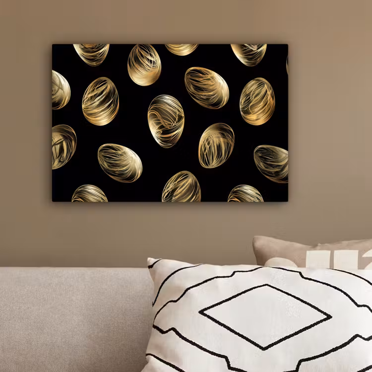 Eieren - Goud - Patroon canvas 2cm klein -sfeer3