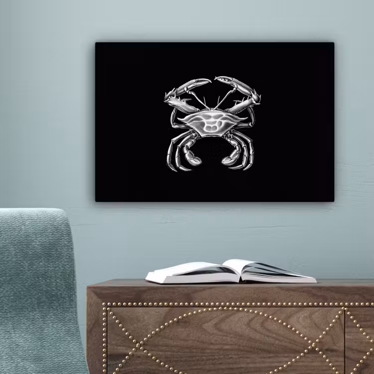 Ernst Haeckel - Krab - Oude meesters - Vintage - Dieren - Kunst canvas 2cm klein -sfeer4