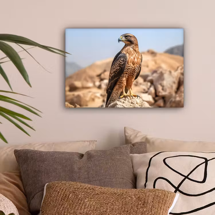 Valk - Vogel - Rots - Macht canvas 2cm klein -sfeer1