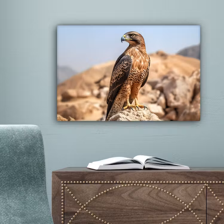 Valk - Vogel - Rots - Macht canvas 2cm klein -sfeer4
