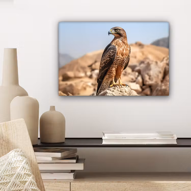 Valk - Vogel - Rots - Macht canvas 2cm klein -sfeer6