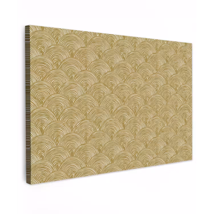 Waaier - Geometrisch - Groen canvas 2cm klein 34 -z3d