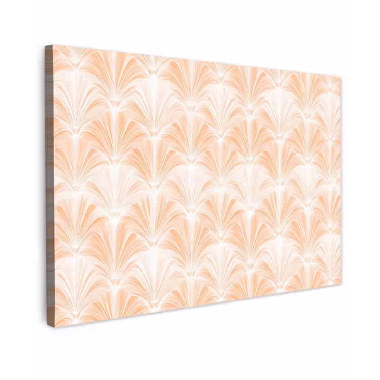 Waaier - Patroon - Perzik canvas 2cm klein 34 -z3d