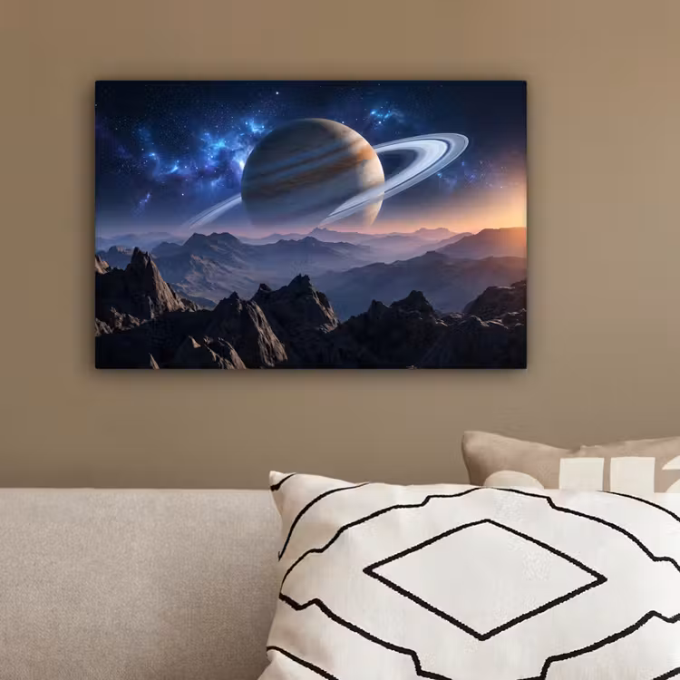 Fantasy - Kosmos - Landschap canvas 2cm klein -sfeer3