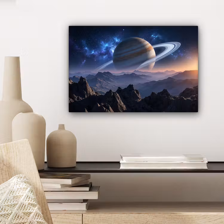 Fantasy - Kosmos - Landschap canvas 2cm klein -sfeer6