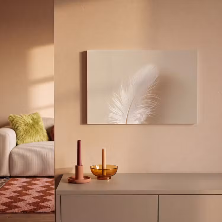 Veer - Minimalistisch - Roze canvas 2cm klein -sfeer1