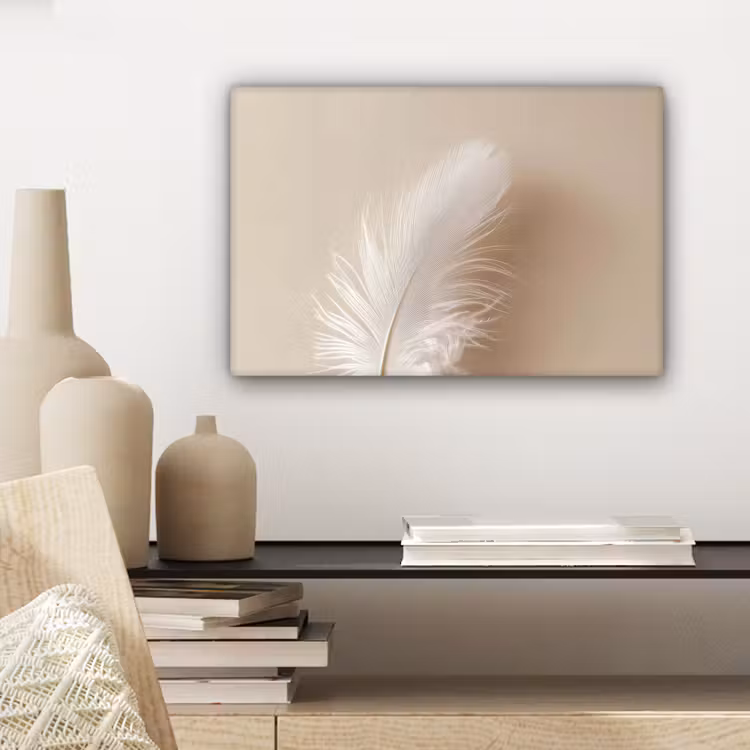 Veer - Minimalistisch - Roze canvas 2cm klein -sfeer6